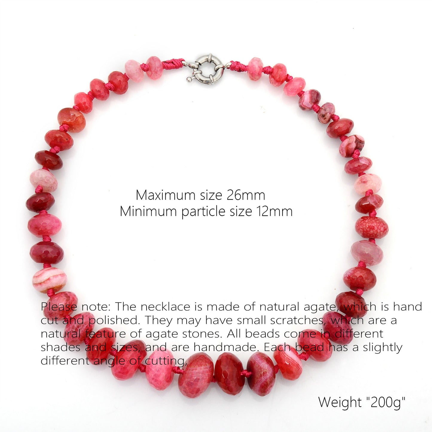 Wholesale Classic Color Agate Necklace Cut Angle Abacus Beads Women Jewelry Charm Necklace
