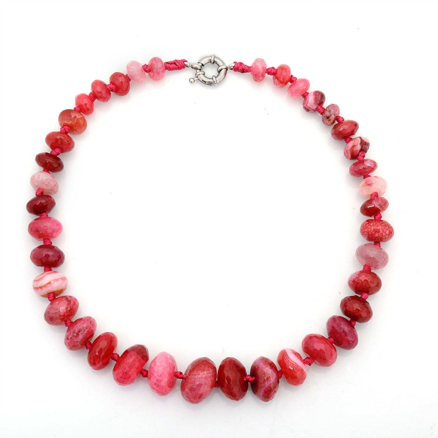 Wholesale Classic Color Agate Necklace Cut Angle Abacus Beads Women Jewelry Charm Necklace