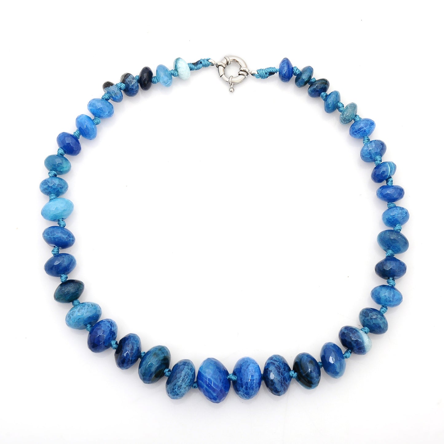 Wholesale Classic Color Agate Necklace Cut Angle Abacus Beads Women Jewelry Charm Necklace