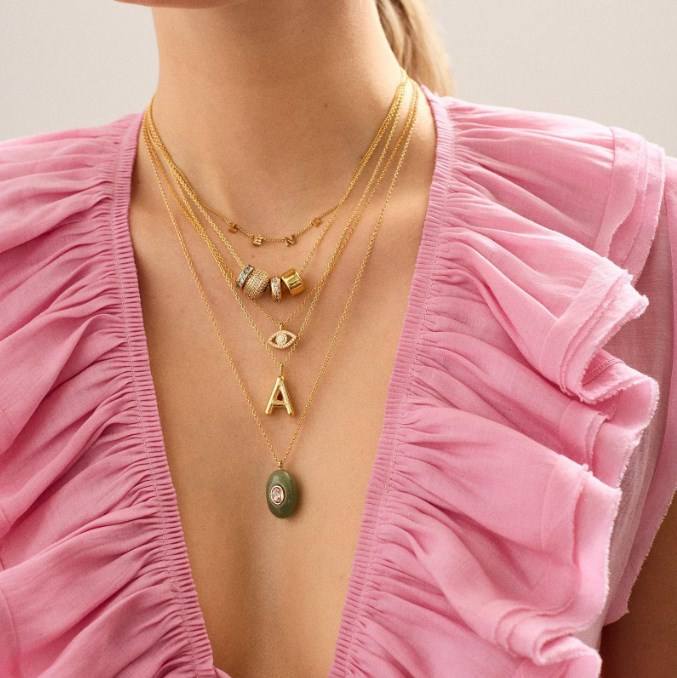 12 Birthstone Necklace Natural Stone Waterdrop Pendant Zircon-encrusted Friendship Christmas Gifts Jewelry