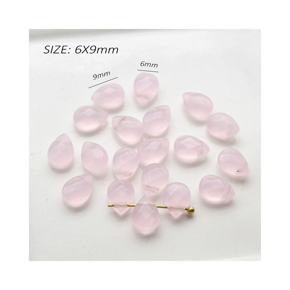 Wholesale 1 item32pieces 9X6MM Natural Faceted Pear shape Gemstone Beads DIY Jewelry