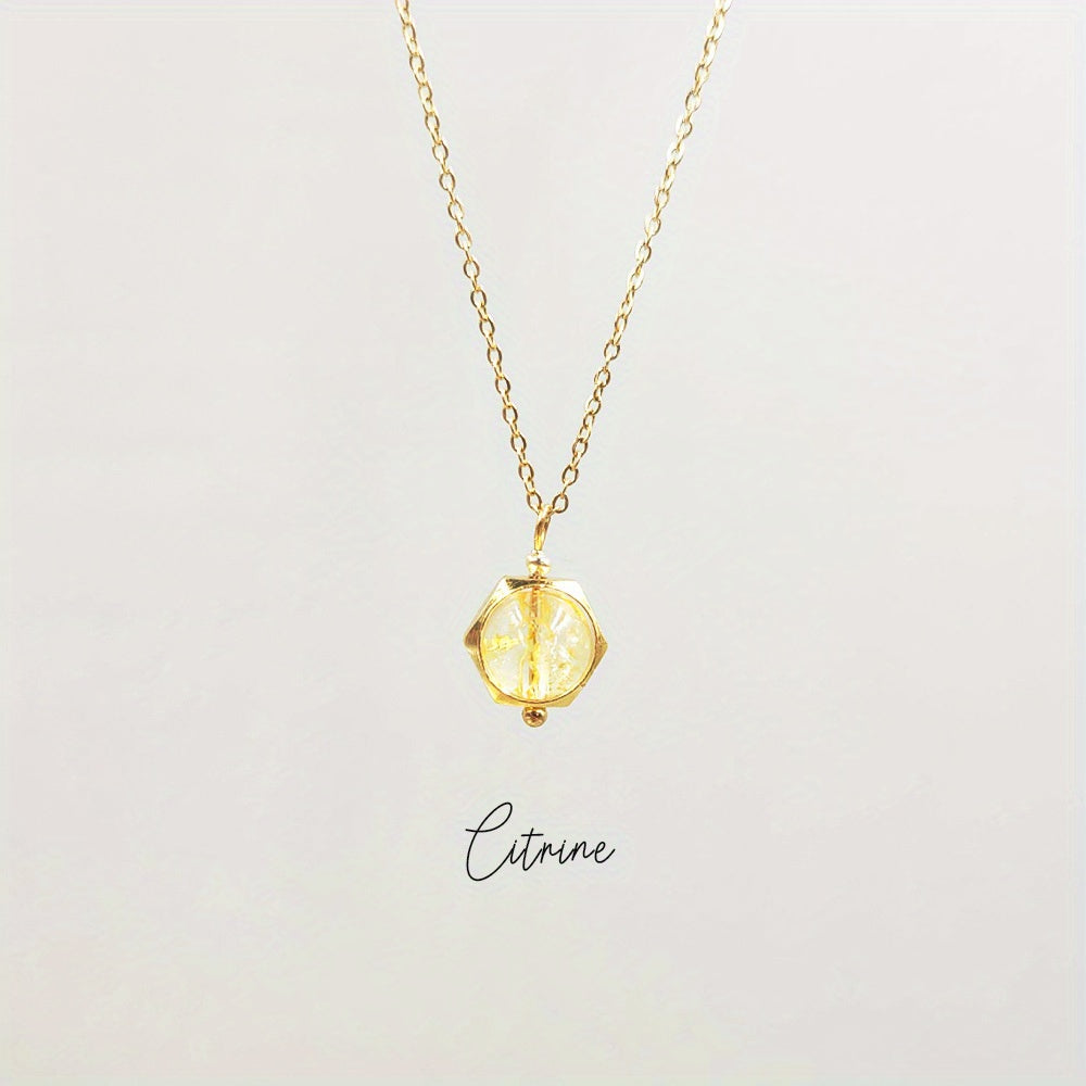 Natural crystals necklace |Dainty crystal necklace