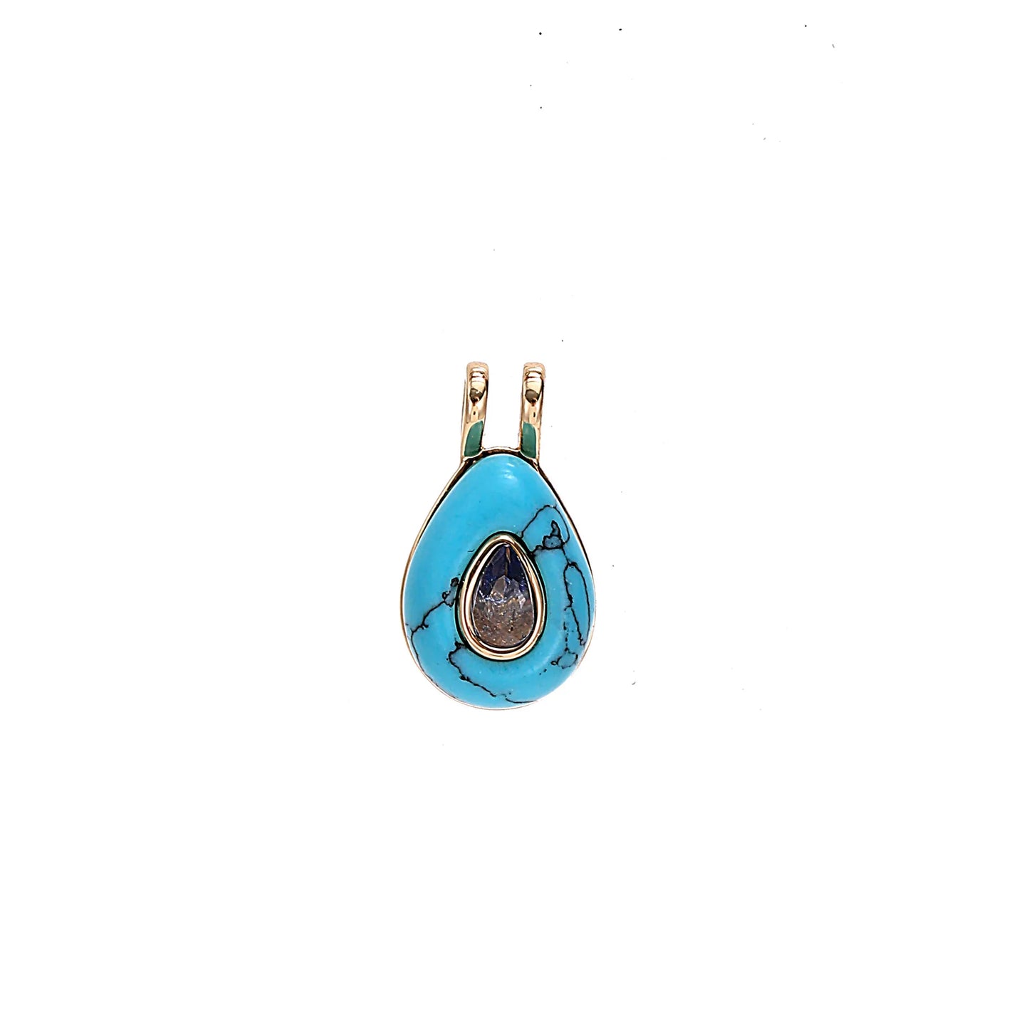 12 Birthstone Necklace Natural Stone Waterdrop Pendant Zircon-encrusted Friendship Christmas Gifts Jewelry