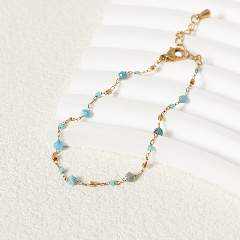 Stainless Steel Gemstone Bracelet