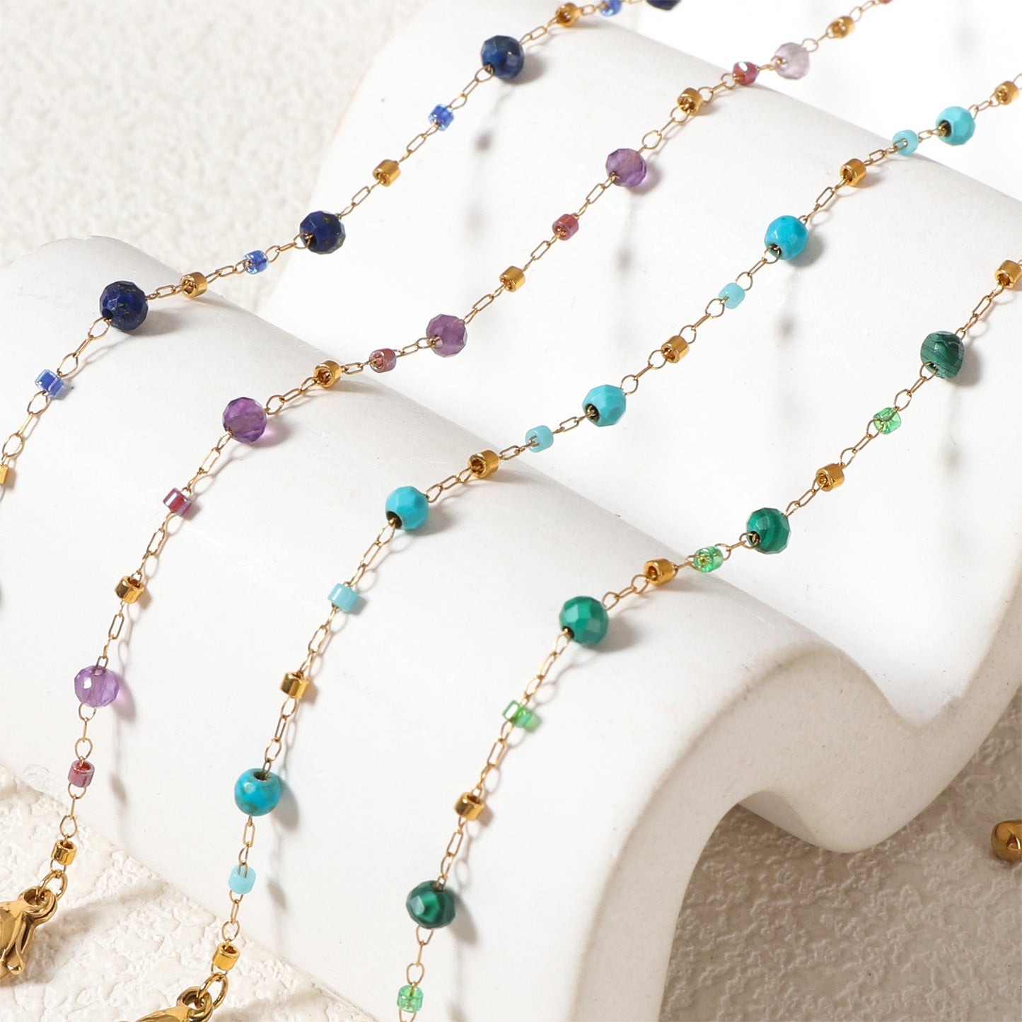 Stainless Steel Gemstone Bracelet