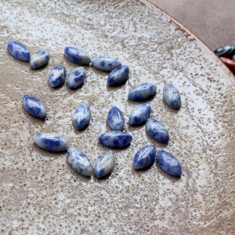 Natural Jade Agate Crystal Horse-eye Shape Cabochons Nude Stone Ring patch DIY Handmade Necklace Pendant Accessories
