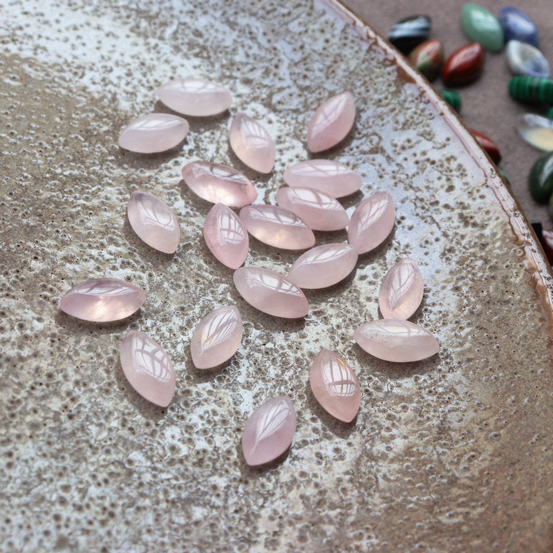 Natural Jade Agate Crystal Horse-eye Shape Cabochons Nude Stone Ring patch DIY Handmade Necklace Pendant Accessories