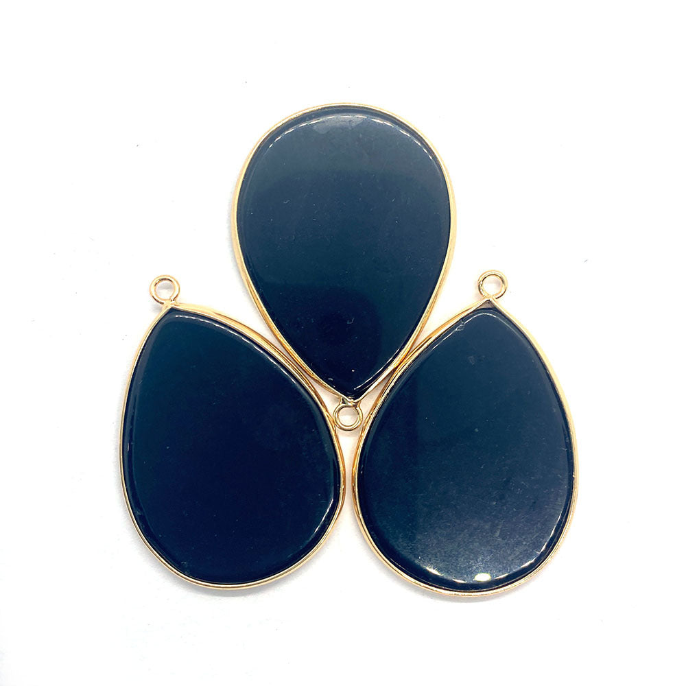 Natural Stone Oval Water Drop Crystal Pendant Necklace Diy Gem Jewelry Earrings Making