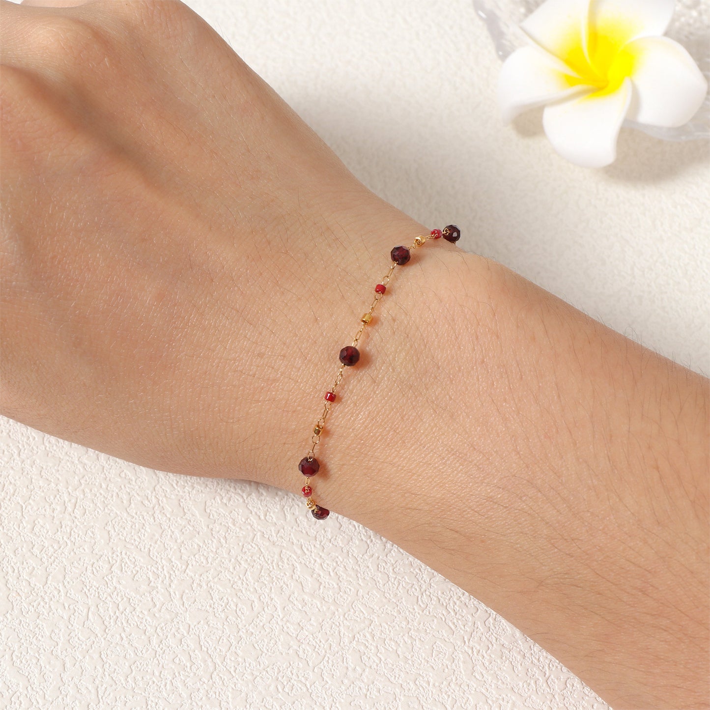 Stainless Steel Gemstone Bracelet