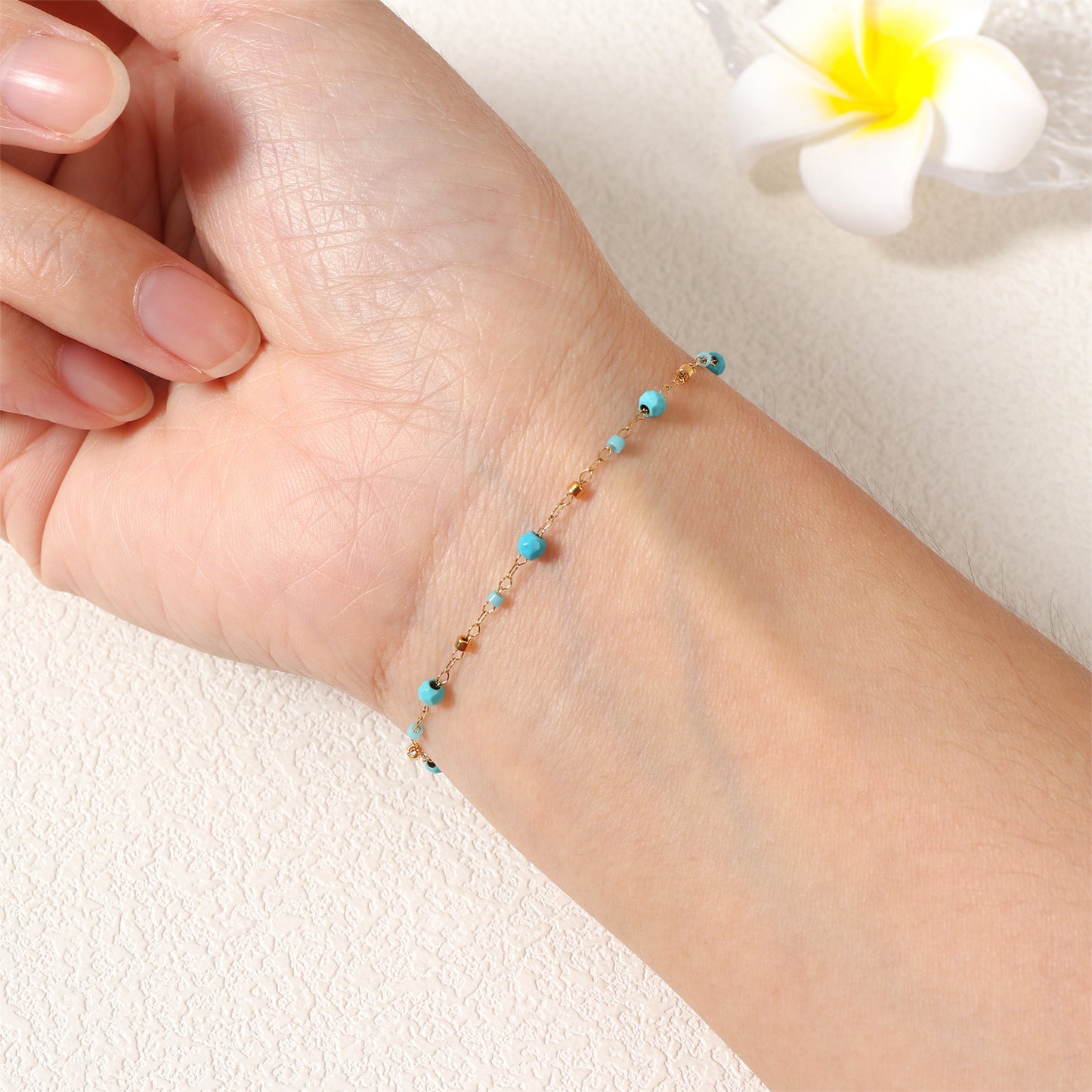Stainless Steel Gemstone Bracelet