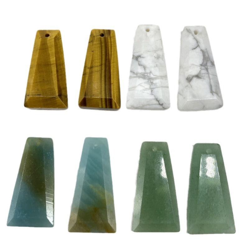 Wholesale Geometric Trapezoid Gemstone Crystal Pendant Charm Fashion Jewelry Accessories
