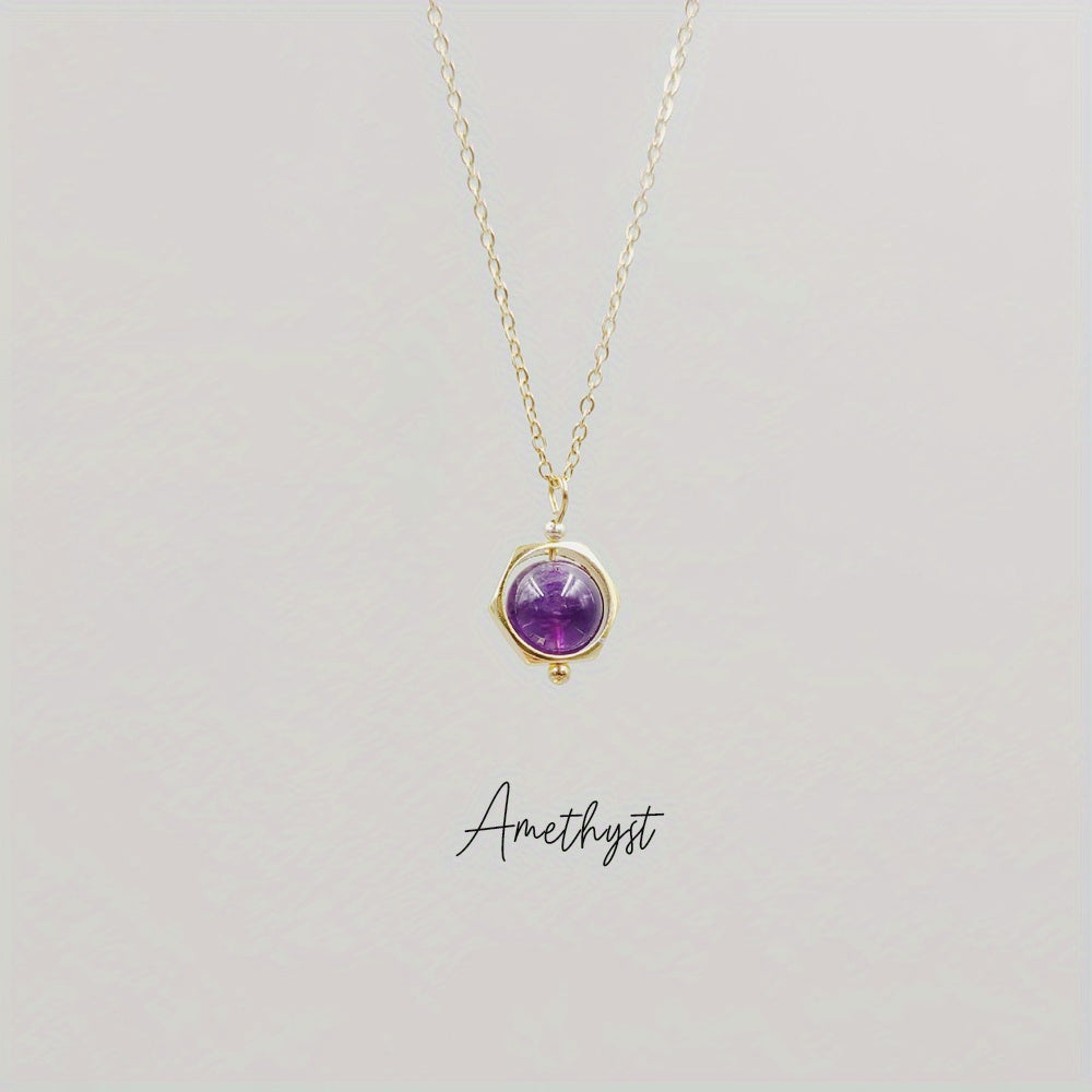 Natural crystals necklace |Dainty crystal necklace
