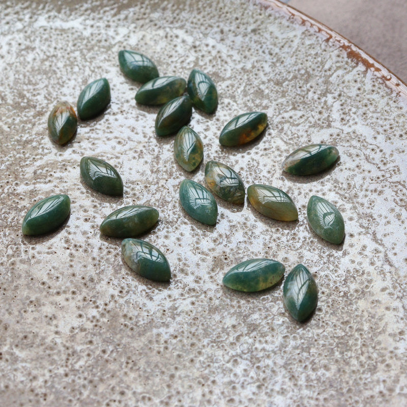 Natural Jade Agate Crystal Horse-eye Shape Cabochons Nude Stone Ring patch DIY Handmade Necklace Pendant Accessories