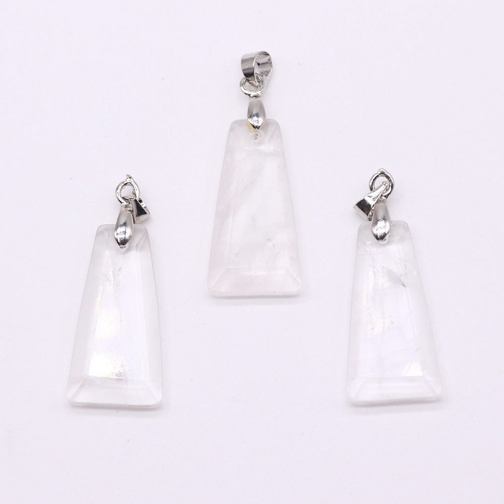 Wholesale Geometric Trapezoid Gemstone Crystal Pendant Charm Fashion Jewelry Accessories