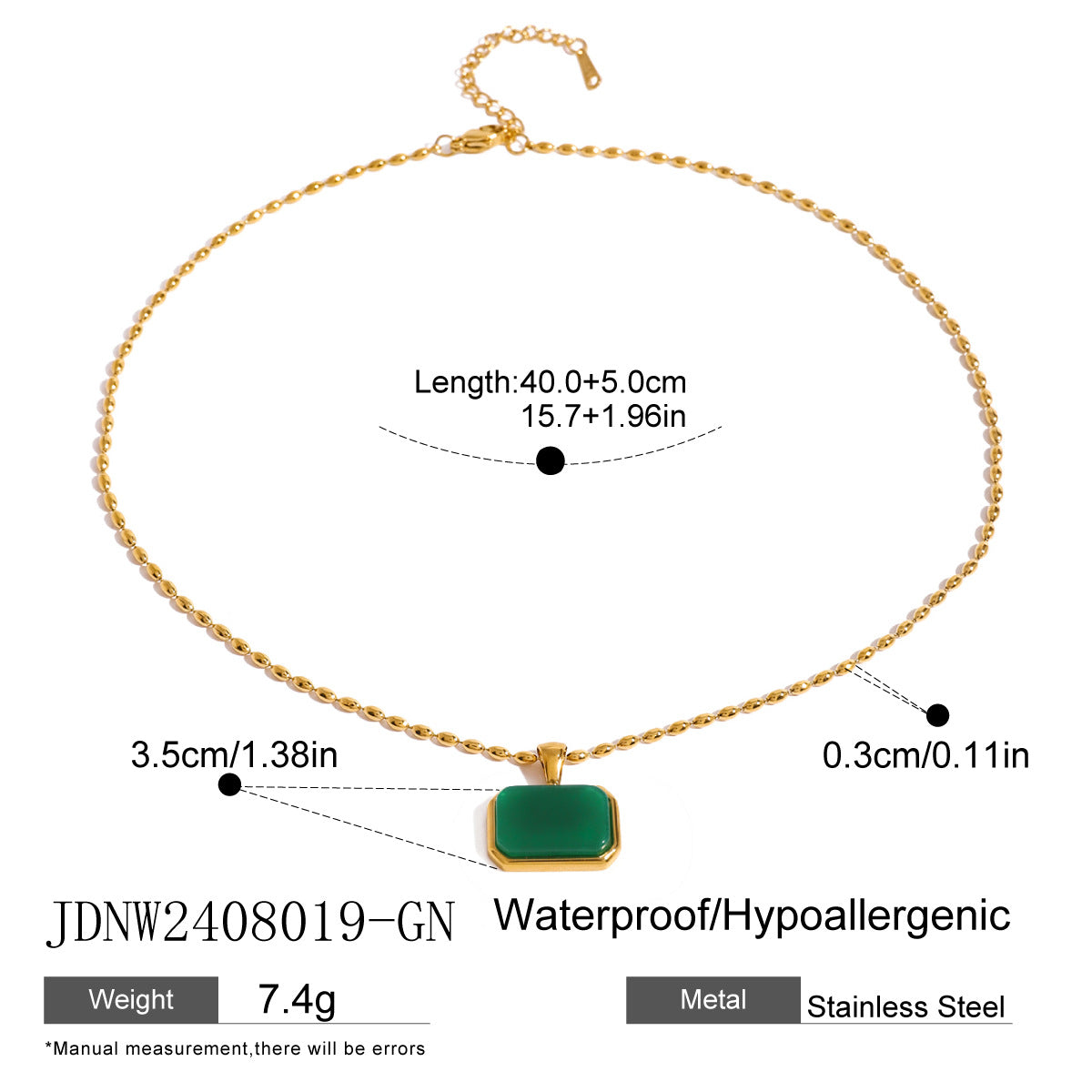 【GIRAFFE®】Amazonite Tiger eye Lapis lazuli Green jade Necklace,Minimalist Gemstone necklace