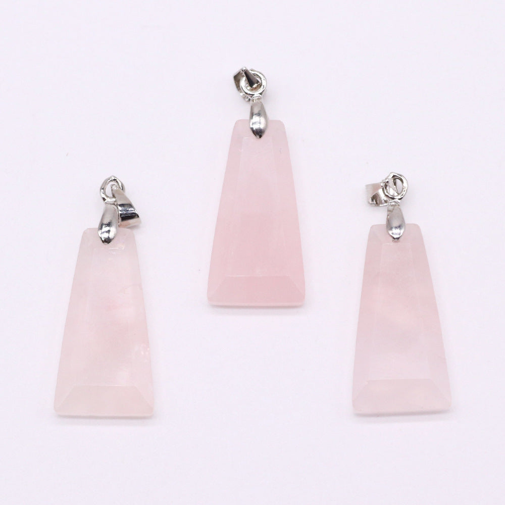 Wholesale Geometric Trapezoid Gemstone Crystal Pendant Charm Fashion Jewelry Accessories