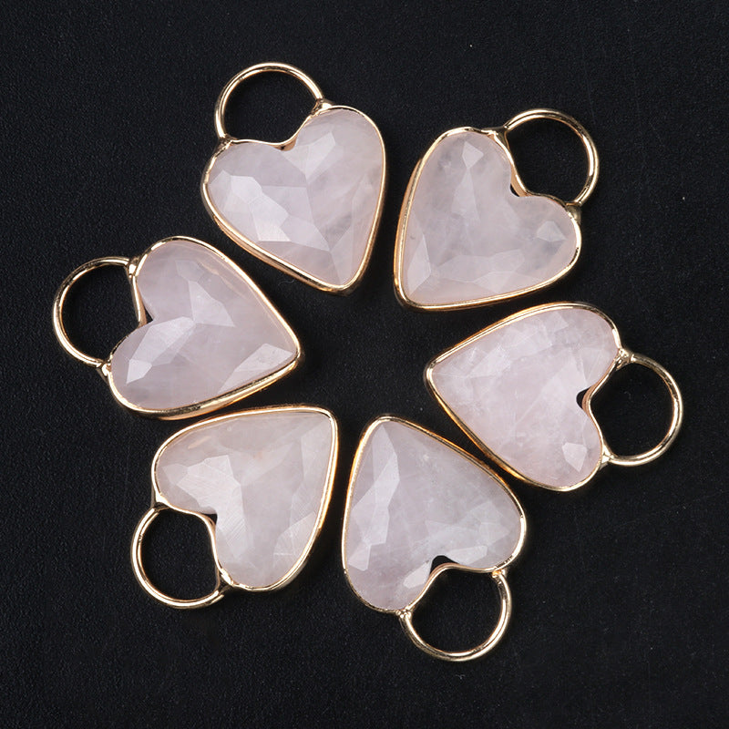 Beautiful Gemstone Amethyst Pendant Gemstone Heart Pendant for Necklace Making