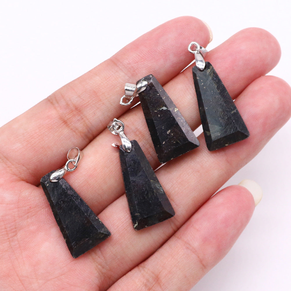 Wholesale Geometric Trapezoid Gemstone Crystal Pendant Charm Fashion Jewelry Accessories
