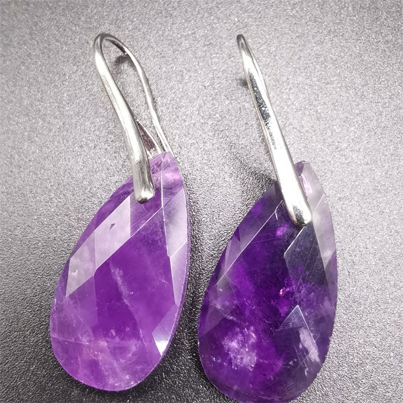 Europe and the United States Popular Simple Multi-faceted Drop Shaped Earrings