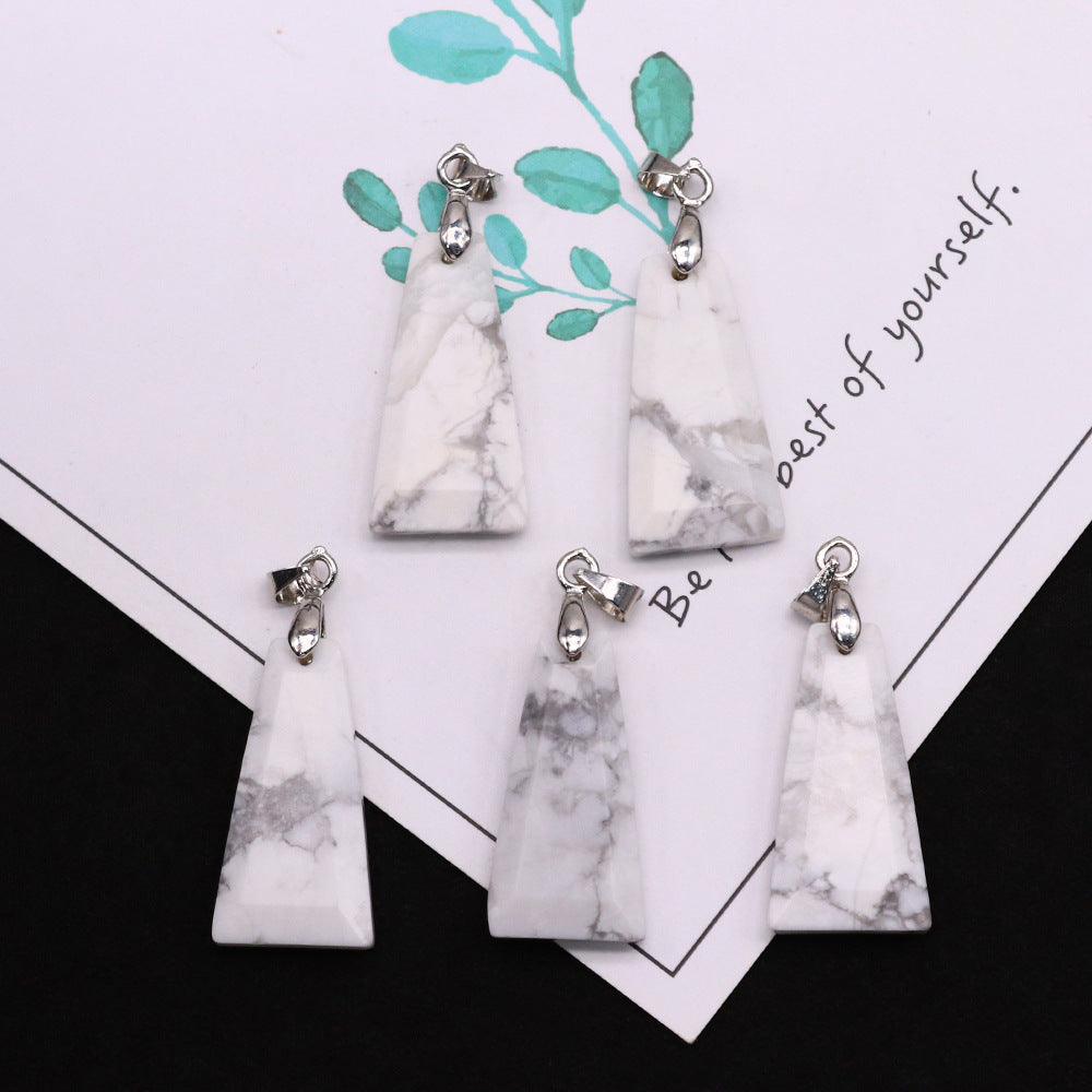 Wholesale Geometric Trapezoid Gemstone Crystal Pendant Charm Fashion Jewelry Accessories