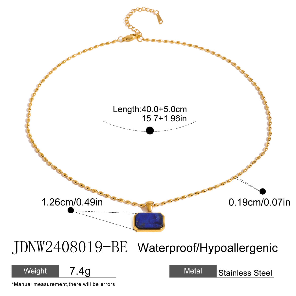 【GIRAFFE®】Amazonite Tiger eye Lapis lazuli Green jade Necklace,Minimalist Gemstone necklace