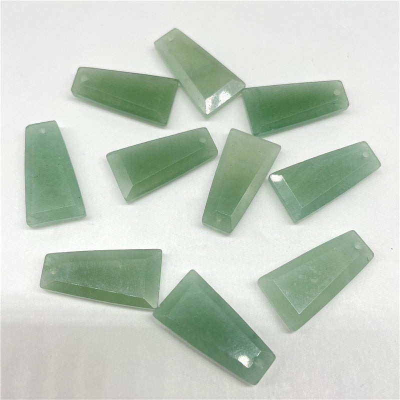 Wholesale Geometric Trapezoid Gemstone Crystal Pendant Charm Fashion Jewelry Accessories