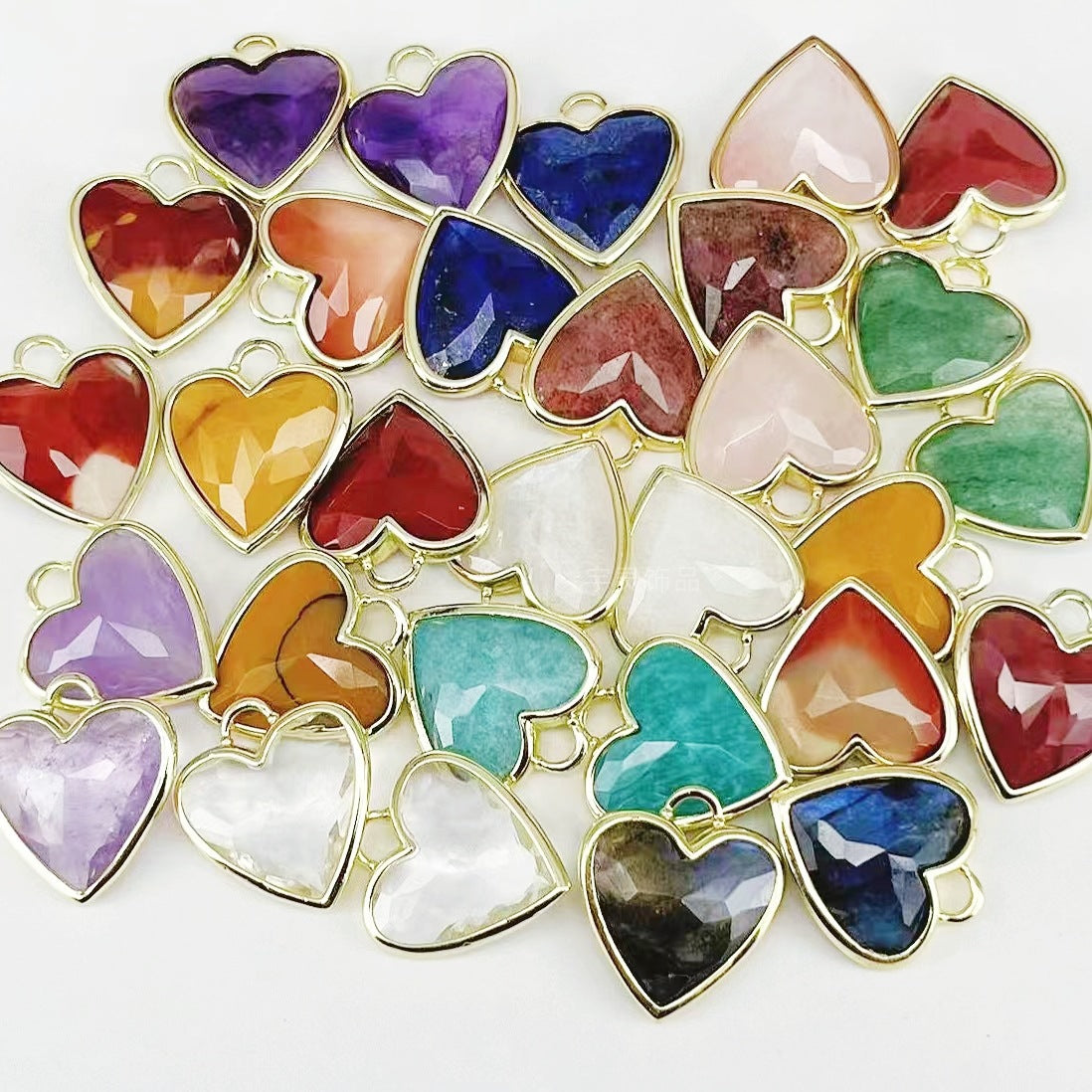 Beautiful Gemstone Amethyst Pendant Gemstone Heart Pendant for Necklace Making