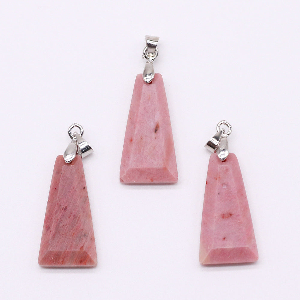 Wholesale Geometric Trapezoid Gemstone Crystal Pendant Charm Fashion Jewelry Accessories