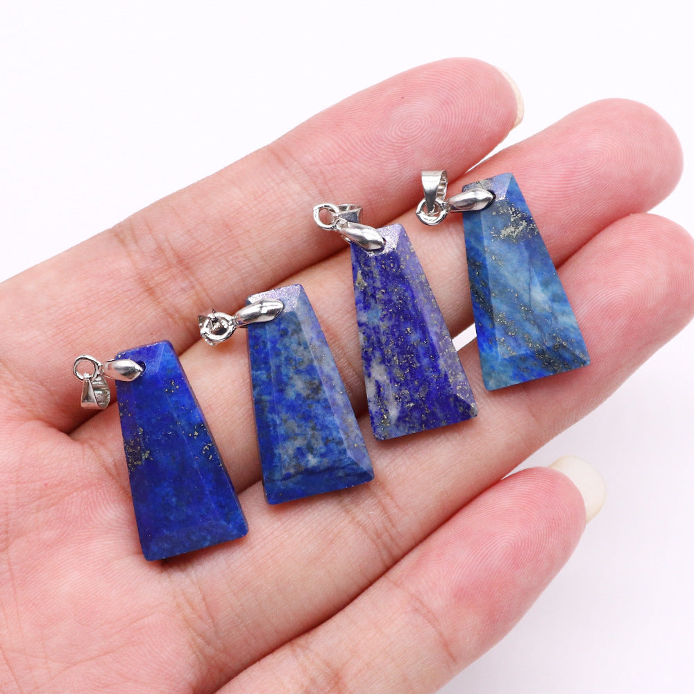 Wholesale Geometric Trapezoid Gemstone Crystal Pendant Charm Fashion Jewelry Accessories