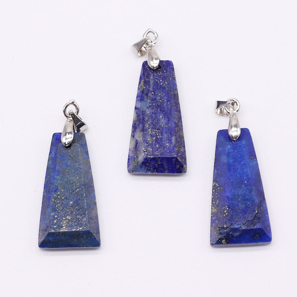 Wholesale Geometric Trapezoid Gemstone Crystal Pendant Charm Fashion Jewelry Accessories