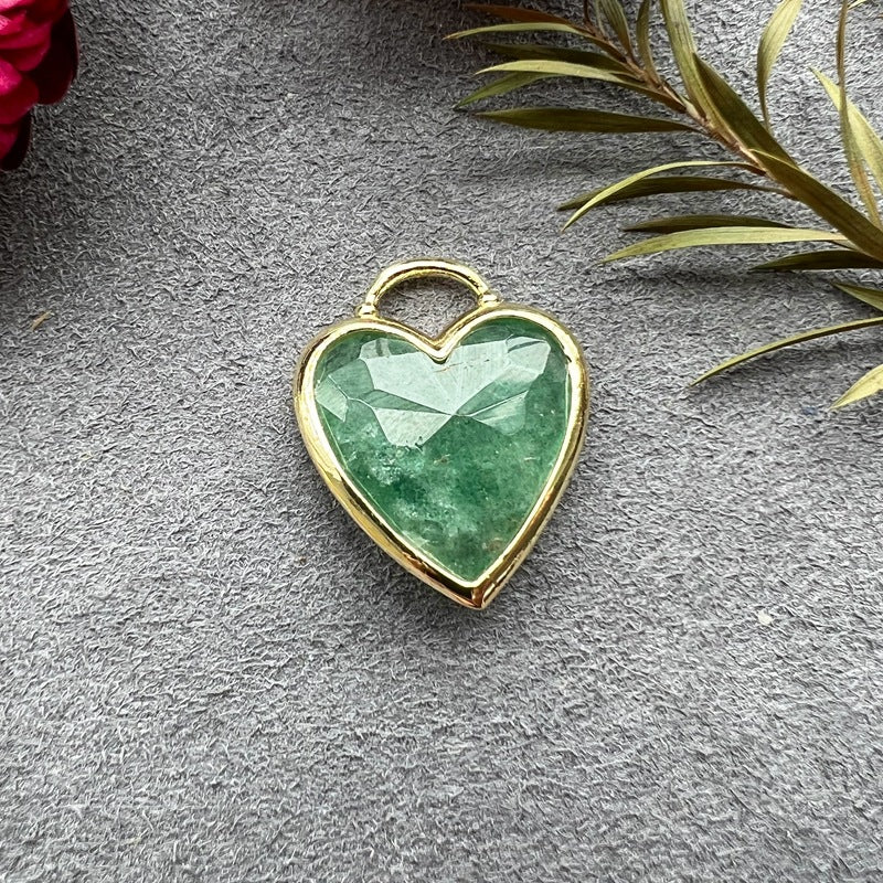 Beautiful Gemstone Amethyst Pendant Gemstone Heart Pendant for Necklace Making