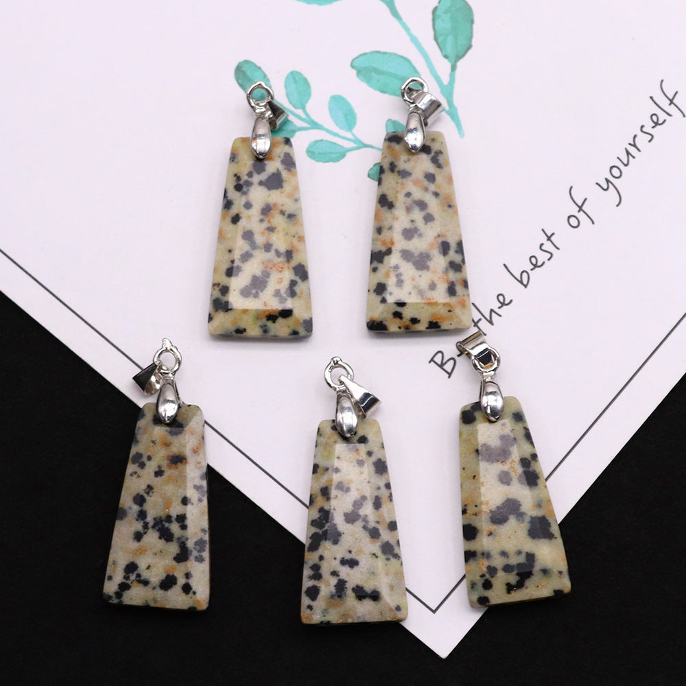 Wholesale Geometric Trapezoid Gemstone Crystal Pendant Charm Fashion Jewelry Accessories