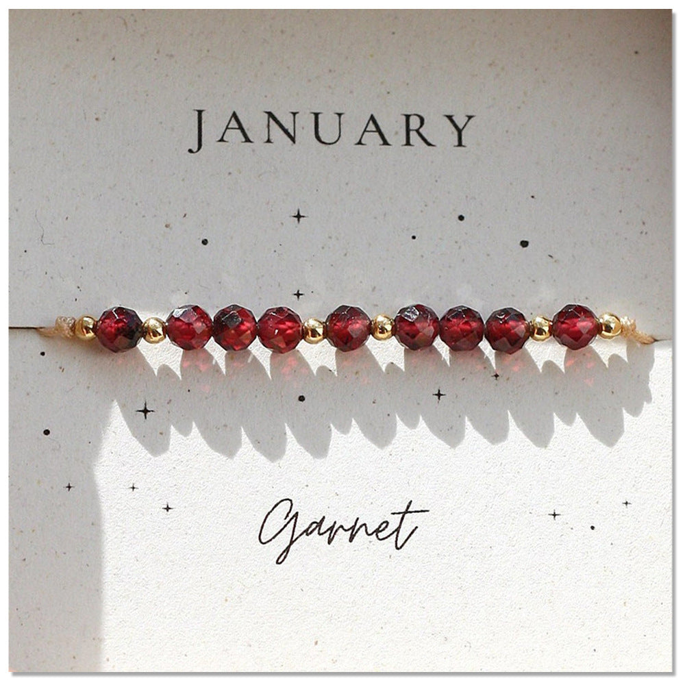 Natural Gemstone Crystal Bracelet Healing Spiritual Ruby Bracelet Adjustable