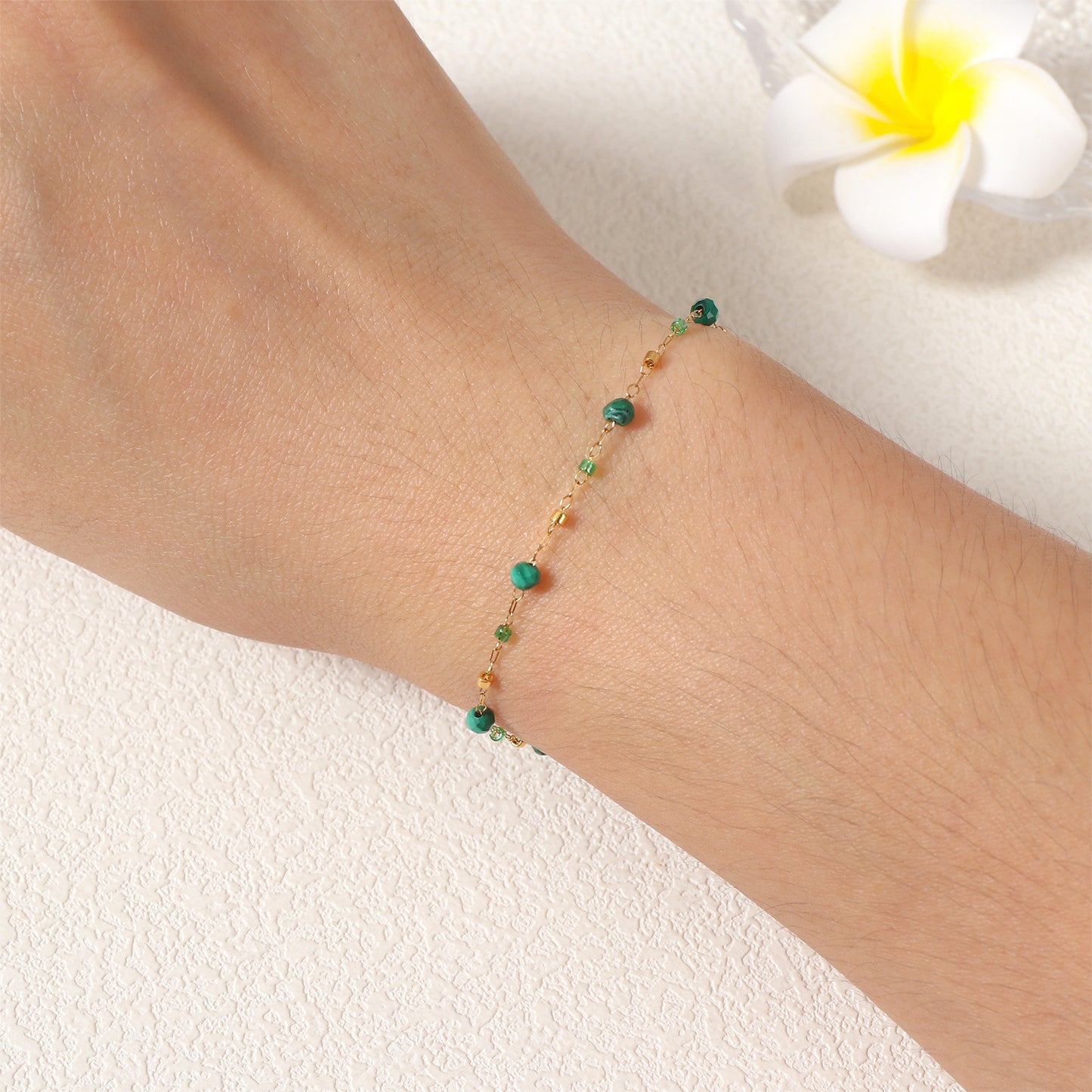 Stainless Steel Gemstone Bracelet