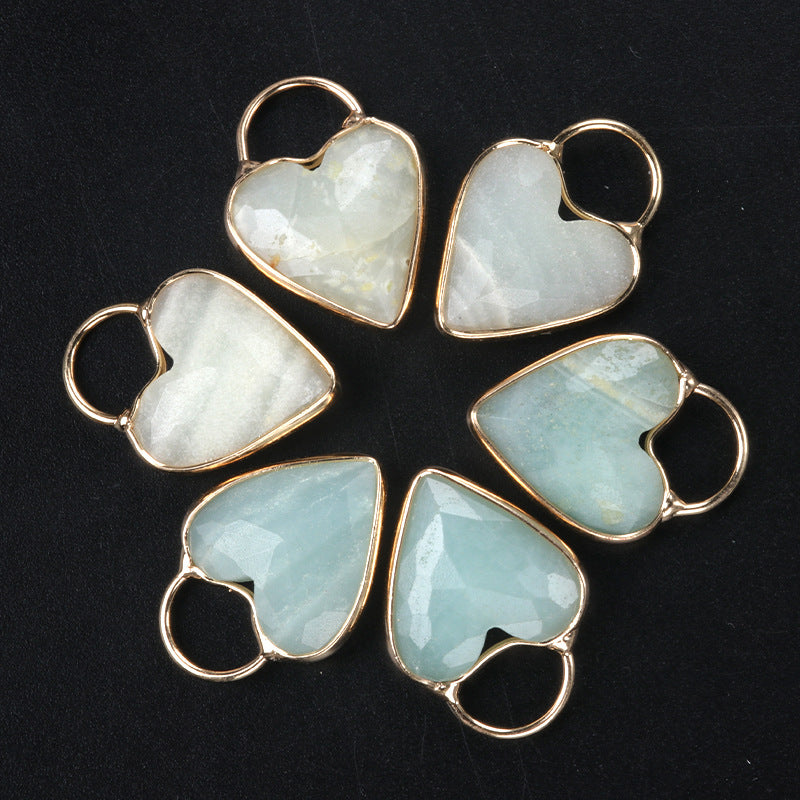 Beautiful Gemstone Amethyst Pendant Gemstone Heart Pendant for Necklace Making