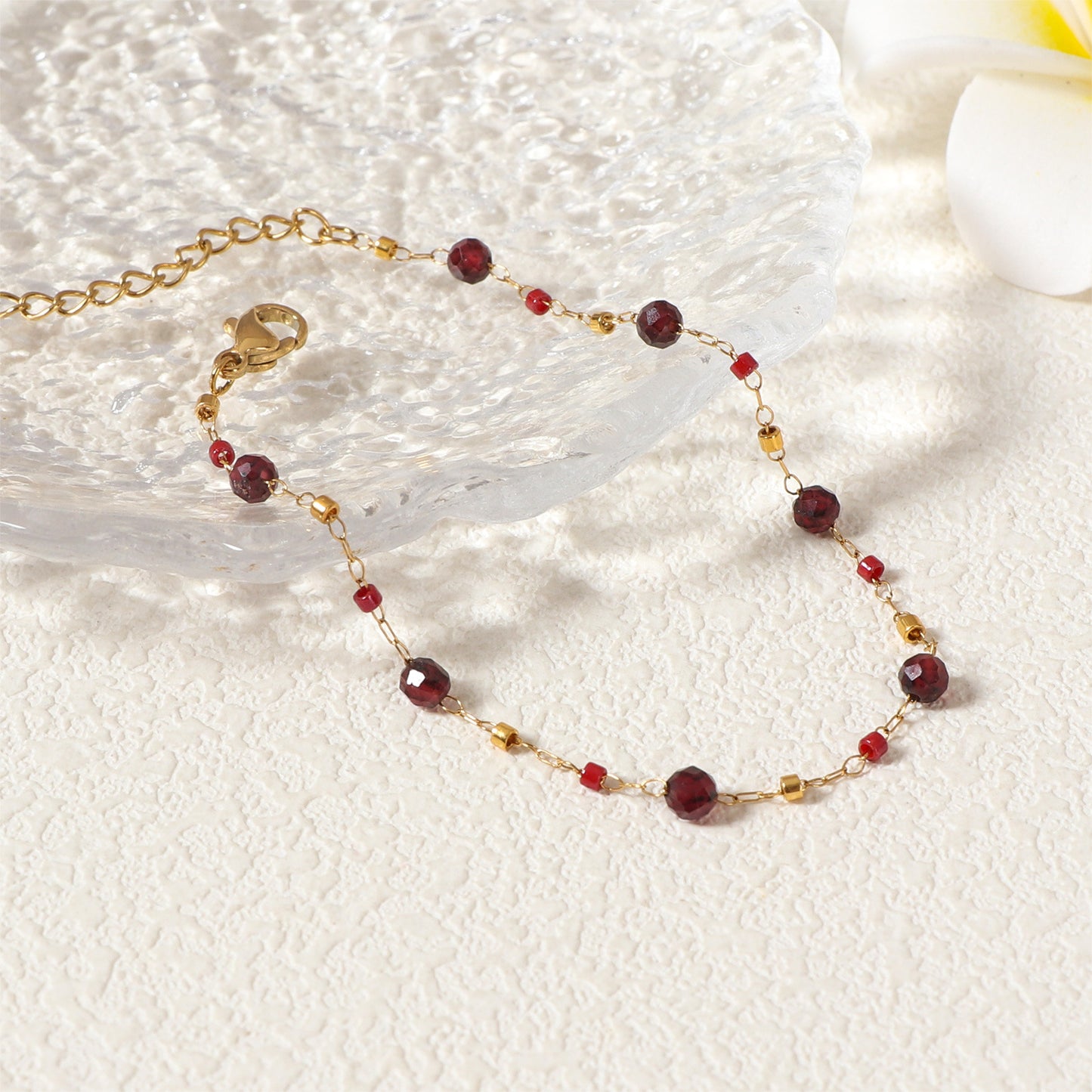 Stainless Steel Gemstone Bracelet