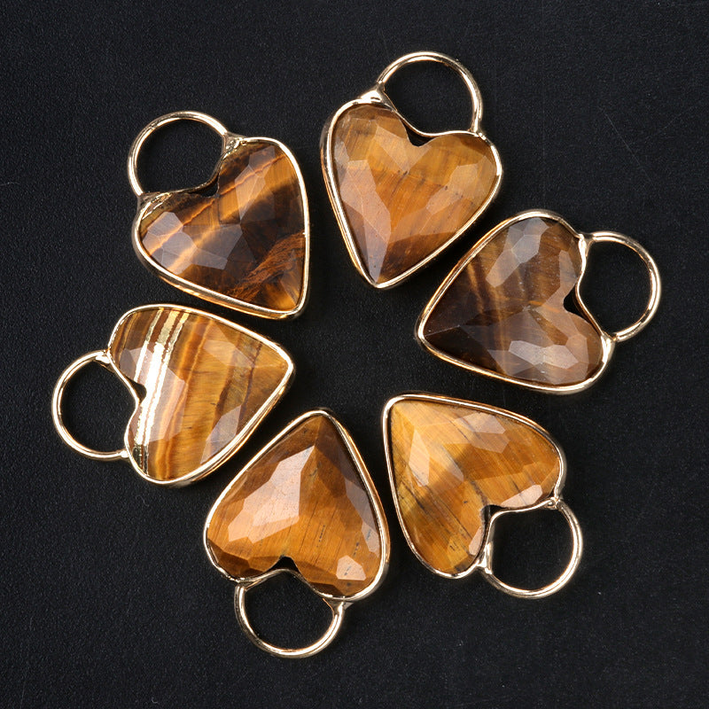 Beautiful Gemstone Amethyst Pendant Gemstone Heart Pendant for Necklace Making