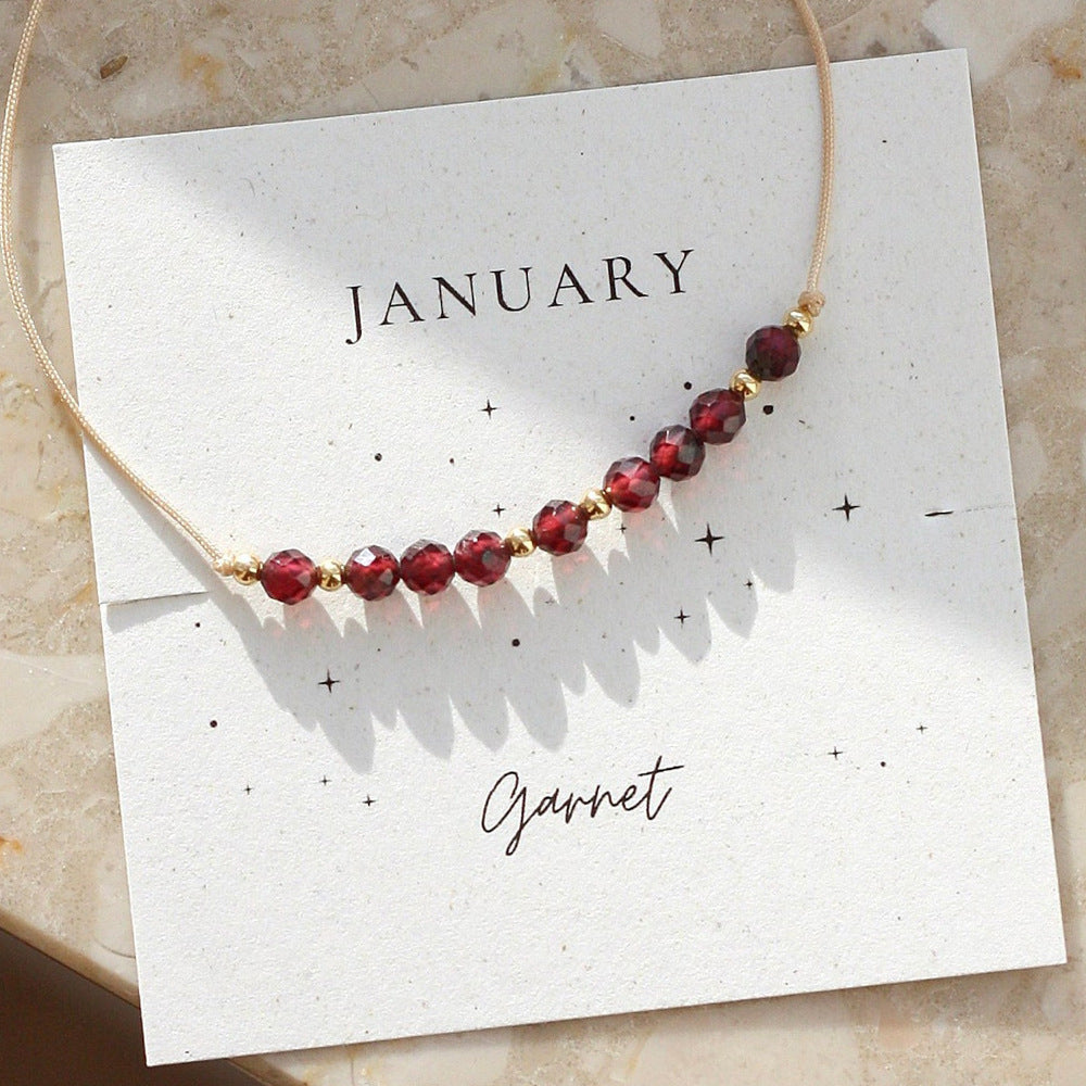 Natural Gemstone Crystal Bracelet Healing Spiritual Ruby Bracelet Adjustable