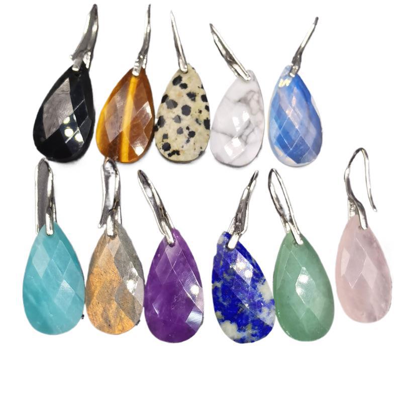 Europe and the United States Popular Simple Multi-faceted Drop Shaped Earrings