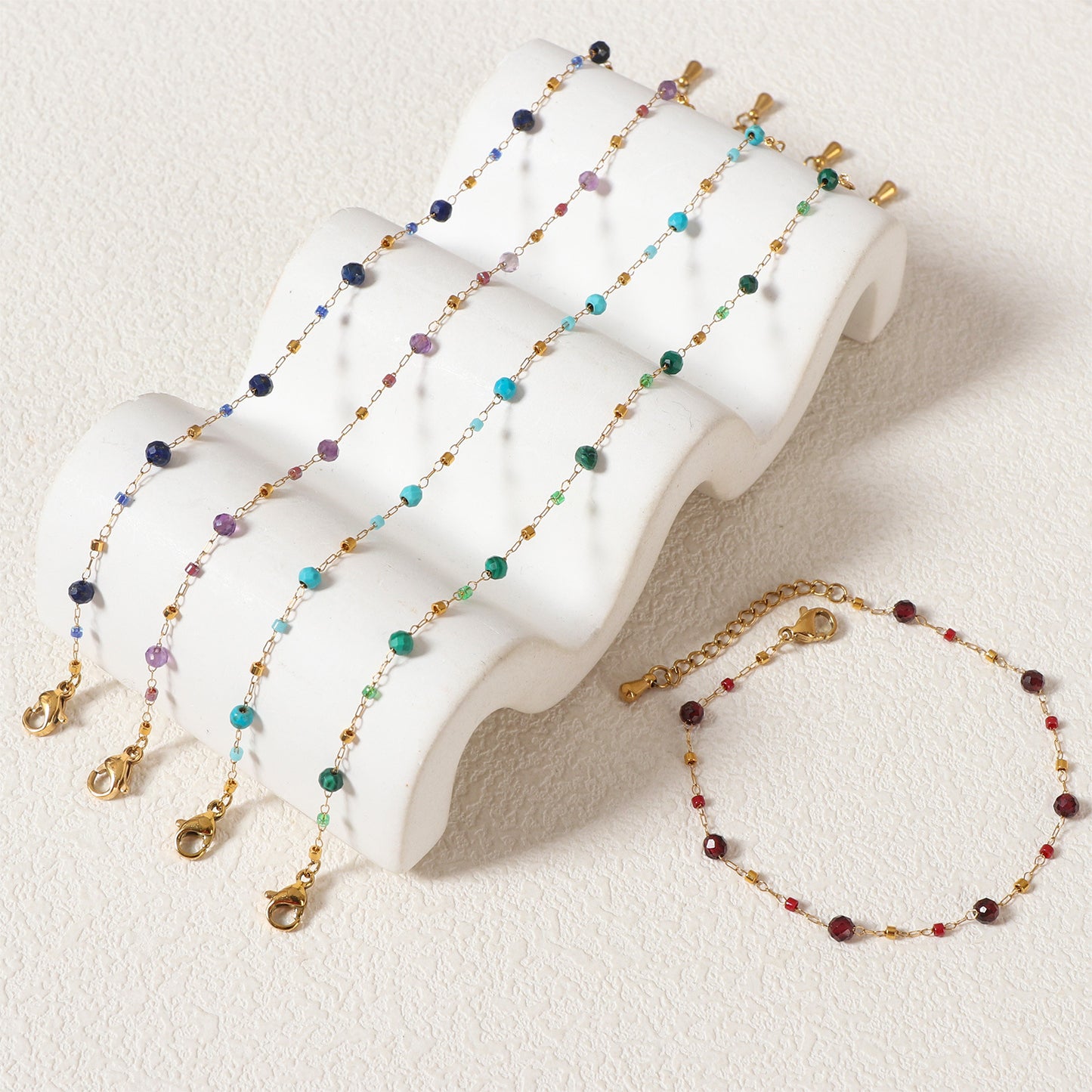 Stainless Steel Gemstone Bracelet