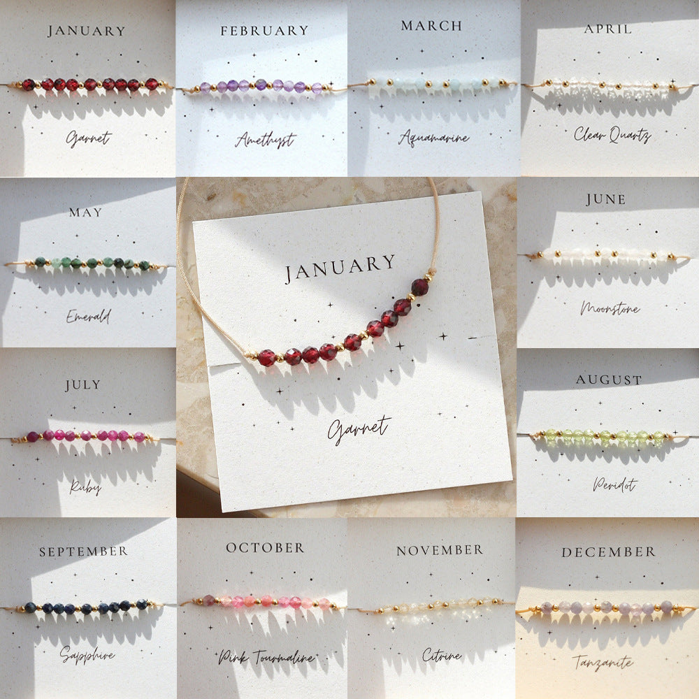 Natural Gemstone Crystal Bracelet Healing Spiritual Ruby Bracelet Adjustable
