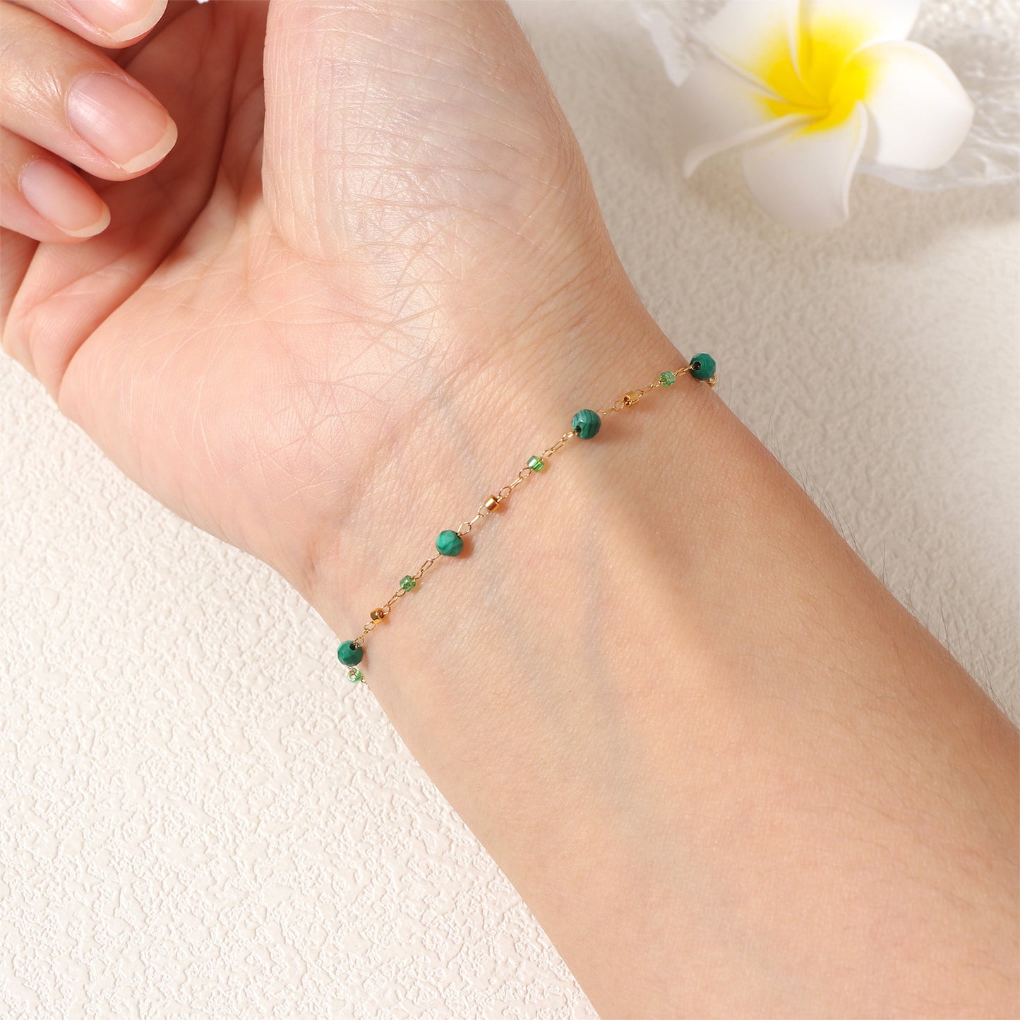 Stainless Steel Gemstone Bracelet