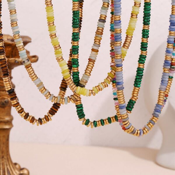 semi-precious Boho Necklace & Bracelet Unique Jewelry set for women