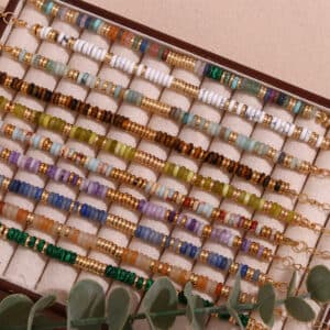 semi-precious Boho Necklace & Bracelet Unique Jewelry set for women