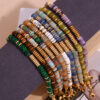 Bohemian Natural Stone Bracelet 18k Gold Plated Stainless Steel Chain