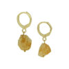 Rough Gemstone Earrings Handmade Raw Crystal Dangle Elegant