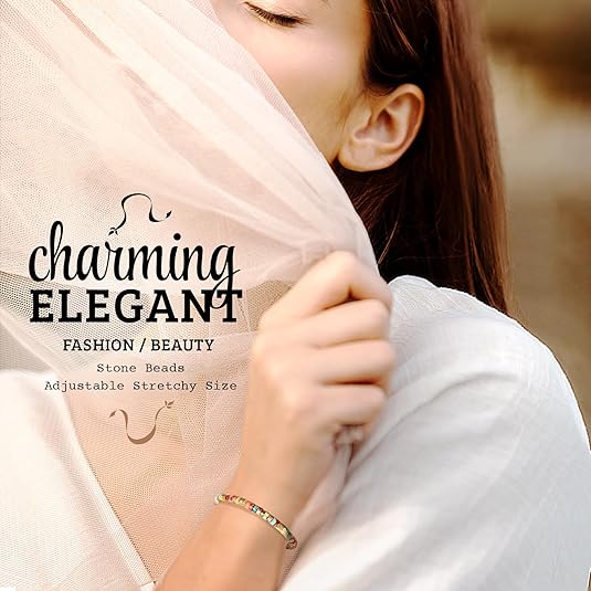 Boho Natural Stone Bracelet Beaded Chakra Bracelet Crystal Energy Rope Bracelet Adjustable Unisex Handmade Bracelet Healing Crystals