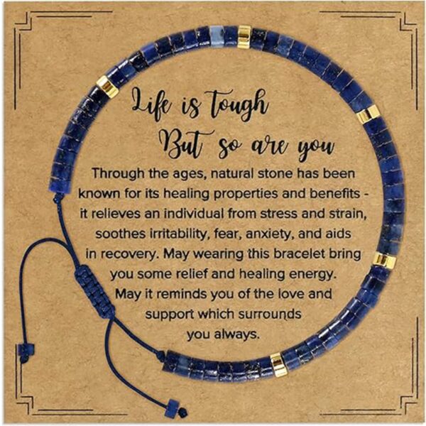 Boho Natural Stone Bracelet Beaded Chakra Bracelet Crystal Energy Rope Bracelet Adjustable Unisex Handmade Bracelet Healing Crystals