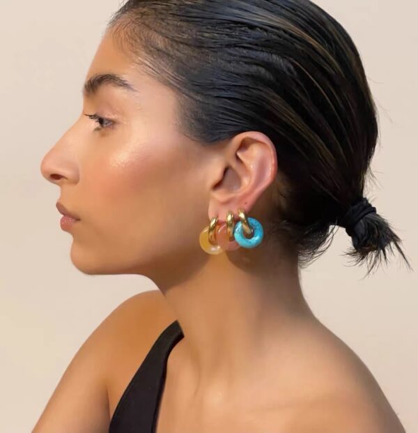 O1CN01MR7tfo1I8QeFtCzfO_!!2579090848-0-cib natural gemstone hoop earrings 18k gold stainless steel donut pendant