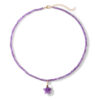 Natural Stone 3mm Faceted Crystal Necklace Five-Pointed Star Pendant